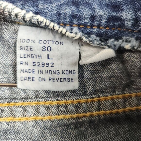 VTG 80s Jordache Women's *Size 2/3 Blue Denim Pleated High Waist Paper Bag Jeans - Picture 9 of 10